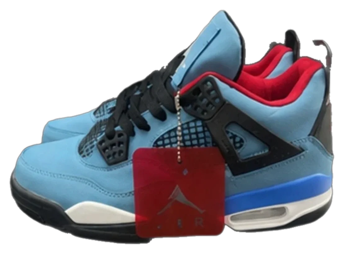 Retro 4 OG 'Cactus Blue' — University Blue / Black / Red