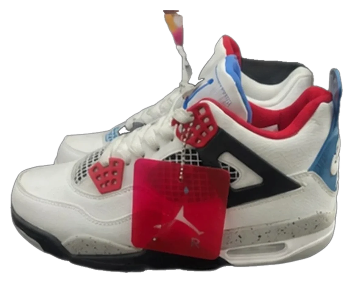 Retro 4 OG 'Patchwork' — Multi / Cement / Red