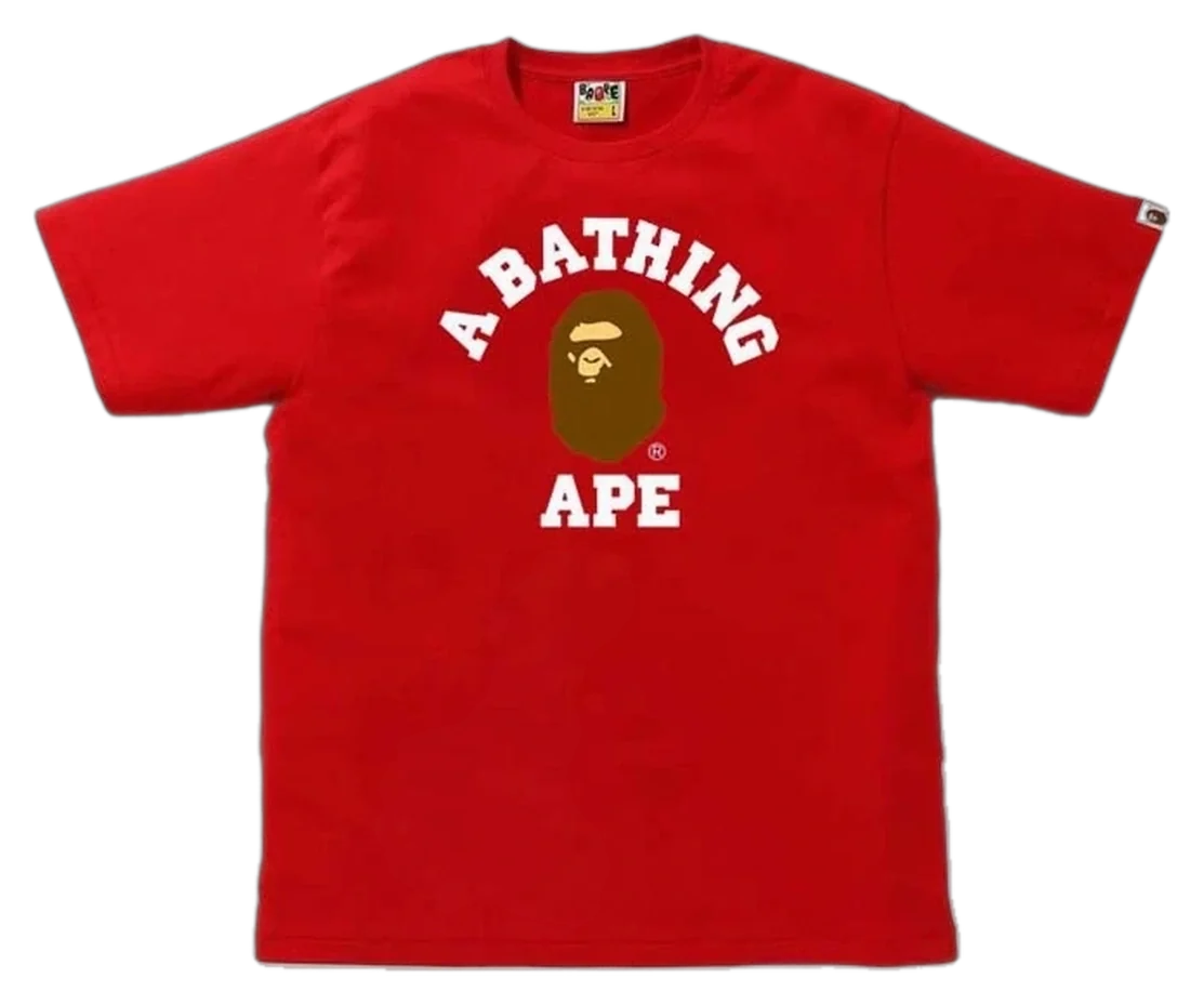 College Arch Ape Tee — Red