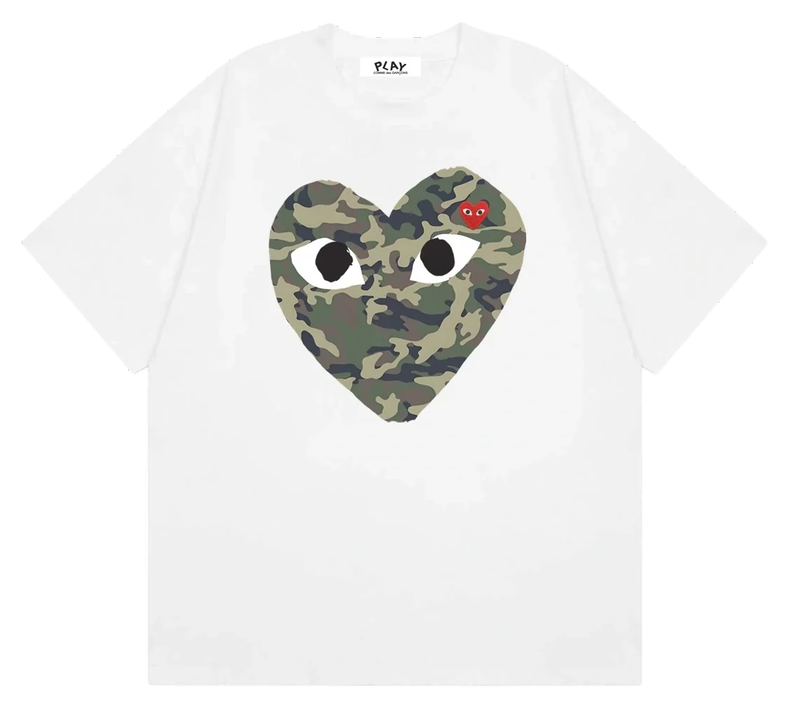 Camo Heart Cult Tee — White