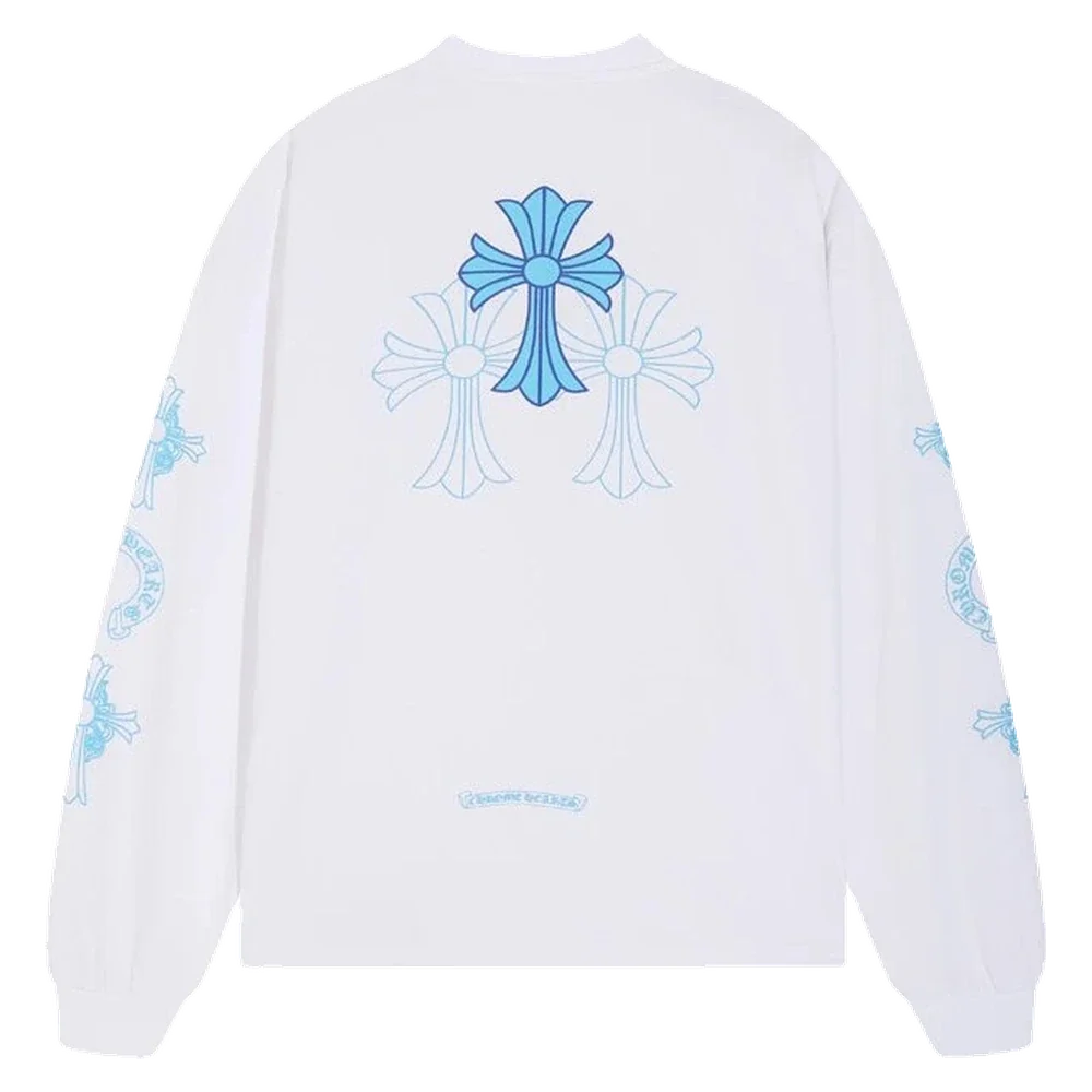 Gothic Cross Long Sleeve — Ice Cross White