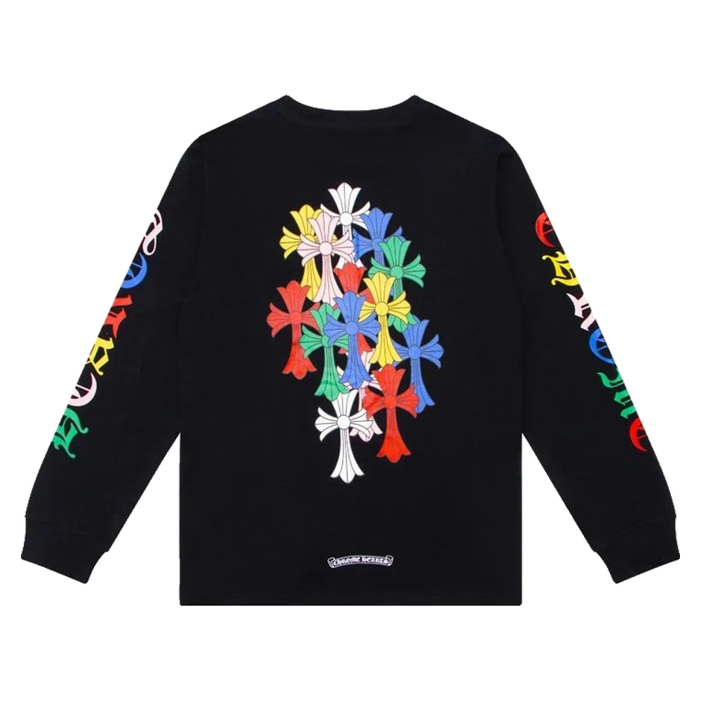 Gothic Cross Long Sleeve — Rainbow Cross Black
