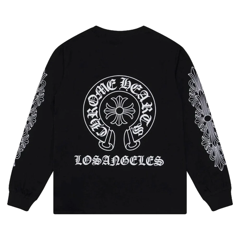 Gothic Cross Long Sleeve — LA Scroll Black