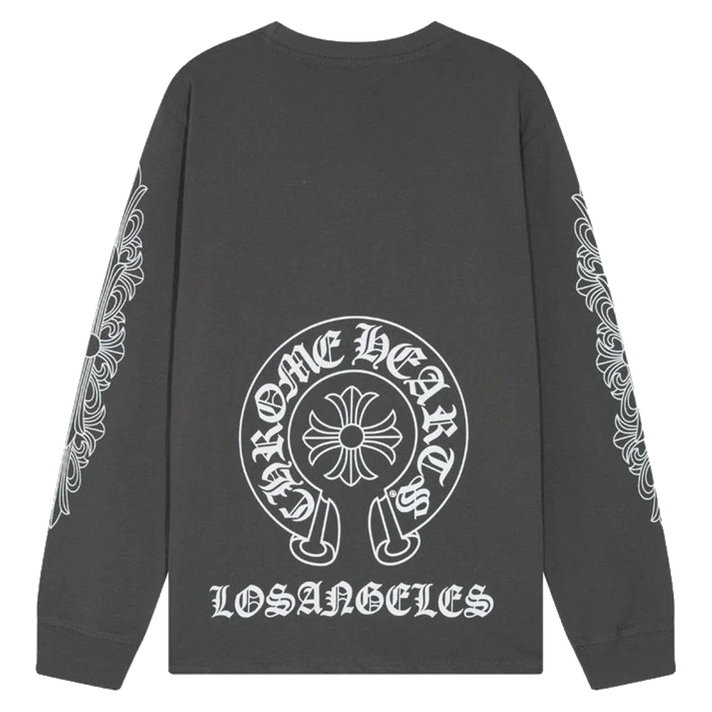 Gothic Cross Long Sleeve — LA Scroll Grey