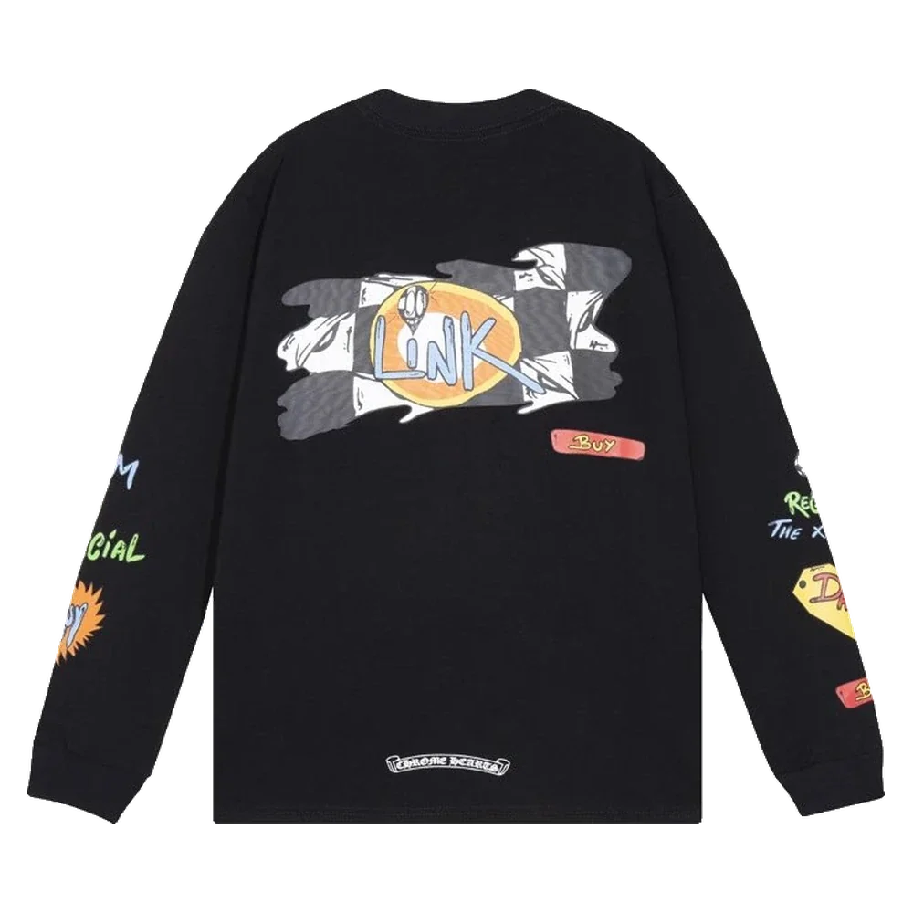 Gothic Cross Long Sleeve — Checker Racer Black