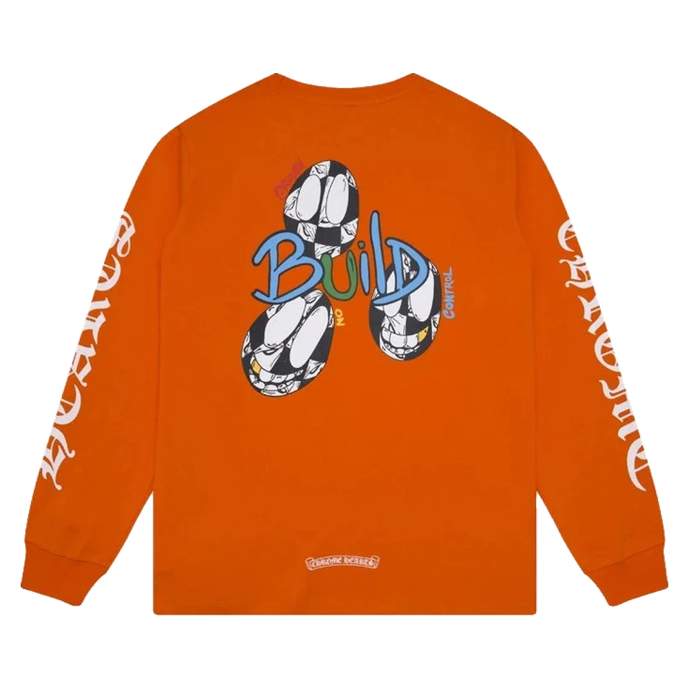 Gothic Cross Long Sleeve — Graffiti Orange