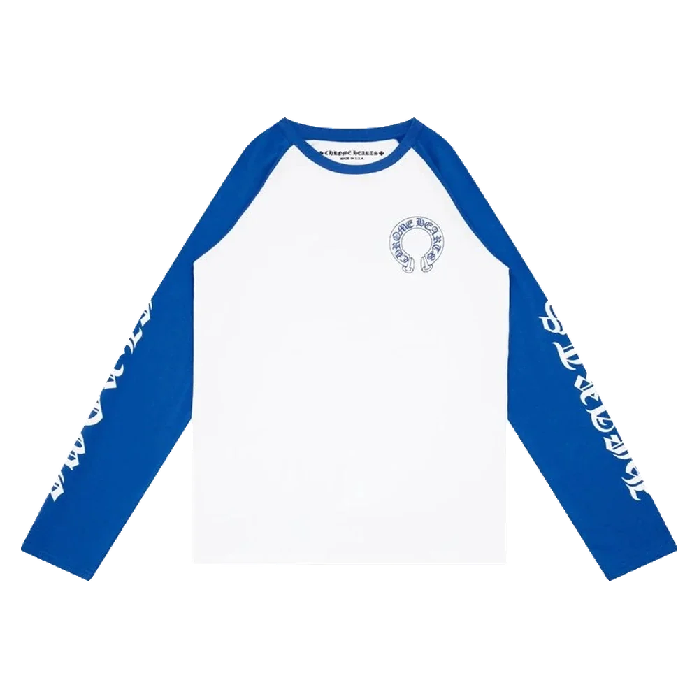 Gothic Cross Long Sleeve — Royal Blue Raglan