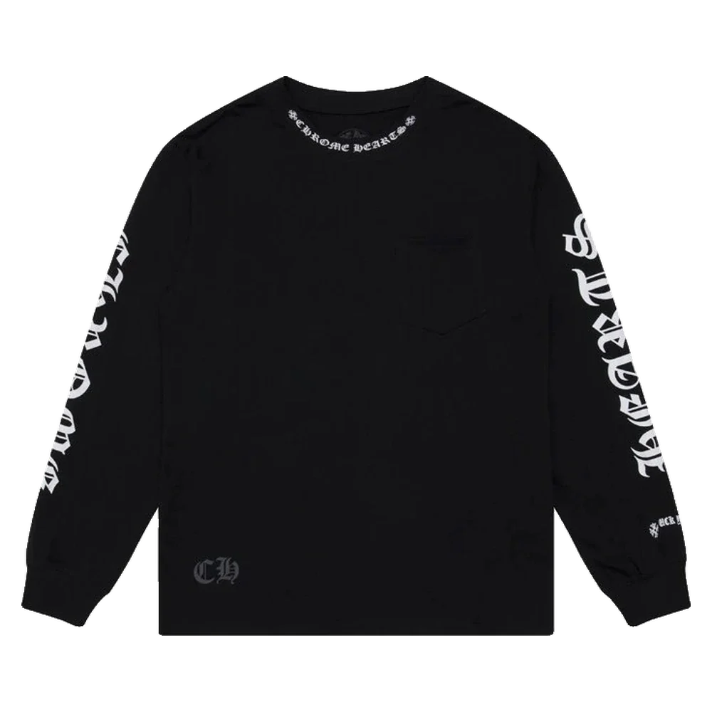 Gothic Cross Long Sleeve — Sleeve Script Black