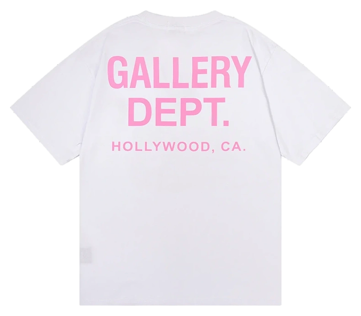 Gallery Department Summer Tee — White / Pink Lettering
