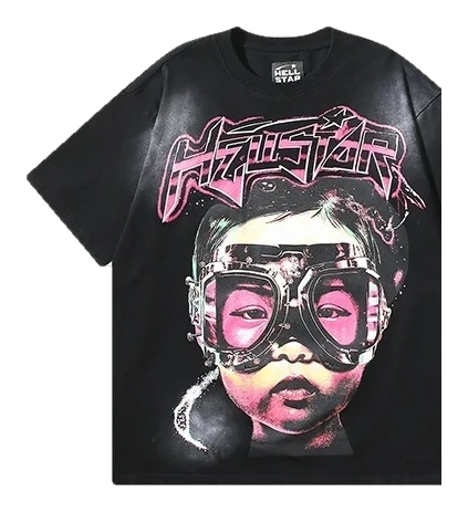 Hellstar-Style Washed Vintage Tee — Washed Black — No. 601
