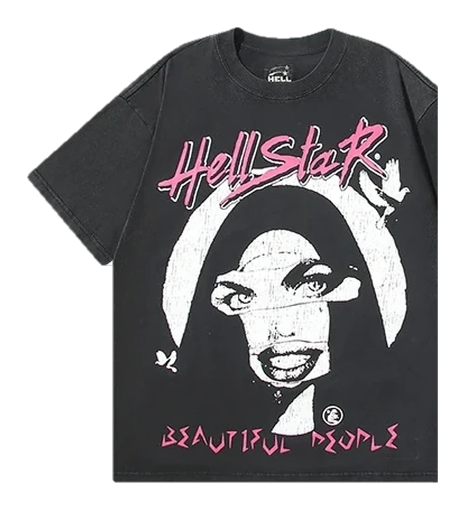 Hellstar-Style Washed Vintage Tee — Washed Black — No. 603