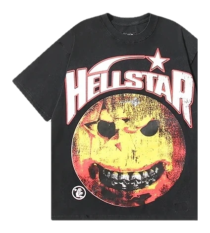 Hellstar-Style Washed Vintage Tee — Washed Black — No. 606