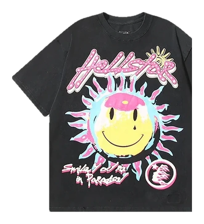 Hellstar-Style Washed Vintage Tee — Washed Black — No. 607
