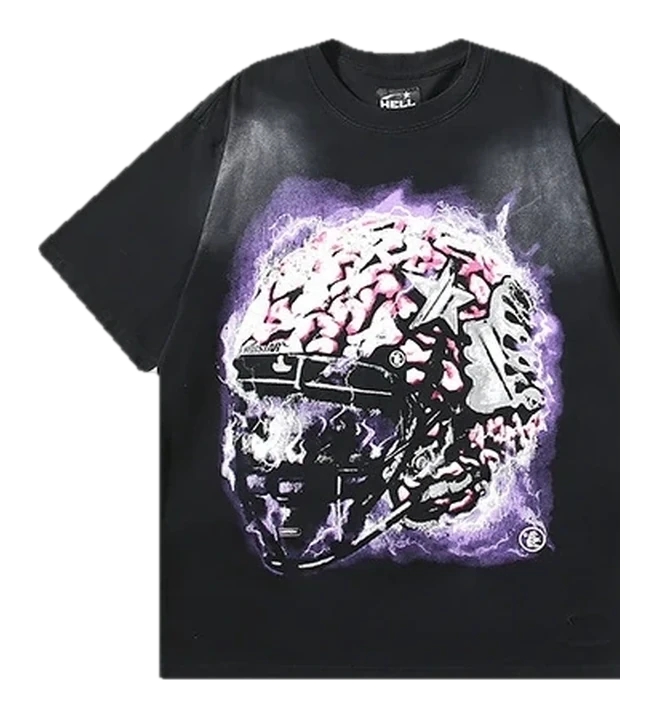 Hellstar-Style Washed Vintage Tee — Washed Black — No. 620