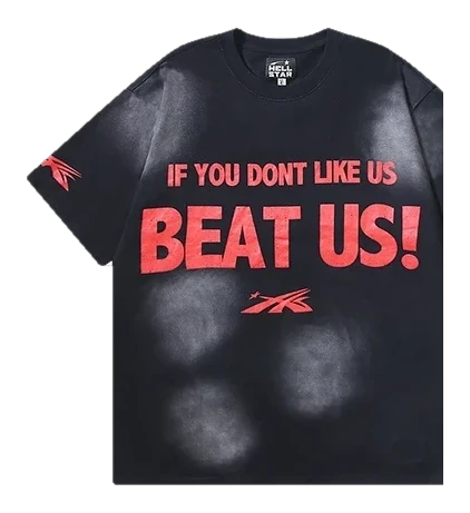 Hellstar-Style Washed Vintage Tee — Washed Black — No. 637
