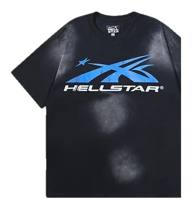 Hellstar-Style Washed Vintage Tee — Washed Black — No. 638