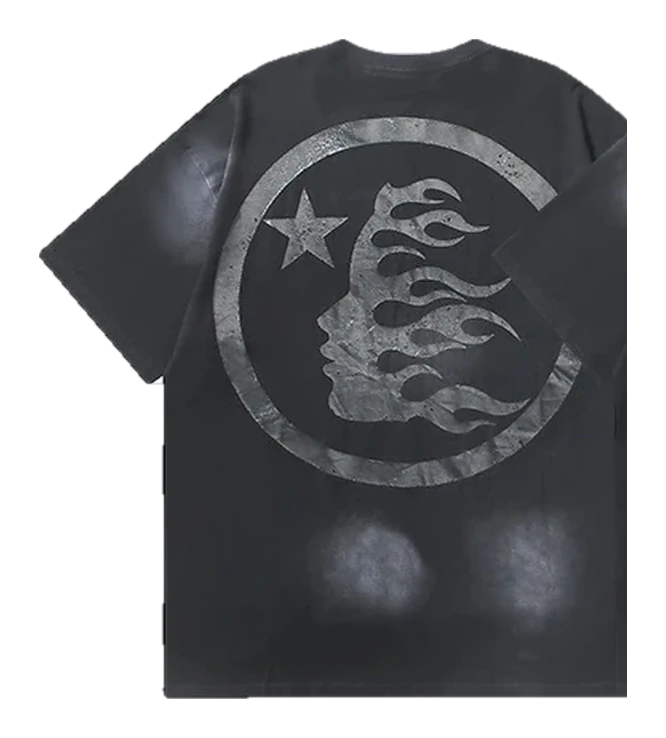 Hellstar-Style Washed Vintage Tee — Washed Black — No. 660