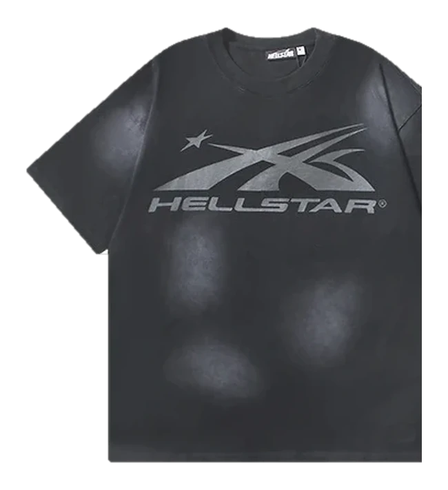 Hellstar-Style Washed Vintage Tee — Washed Black — No. 662