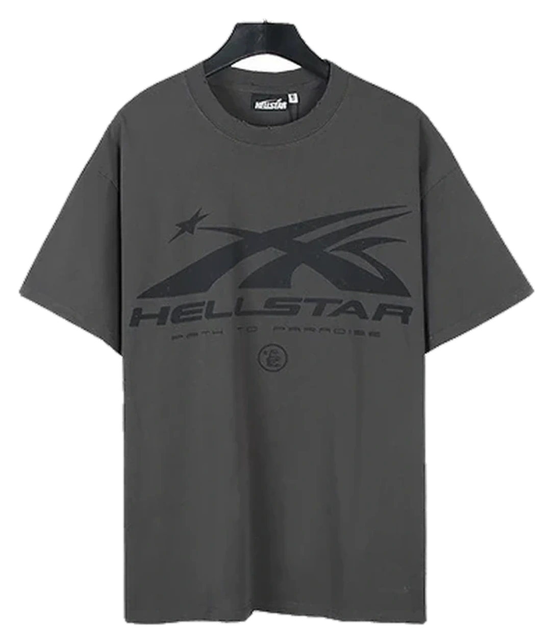 Hellstar-Style Washed Vintage Tee — Washed Grey — No. 665