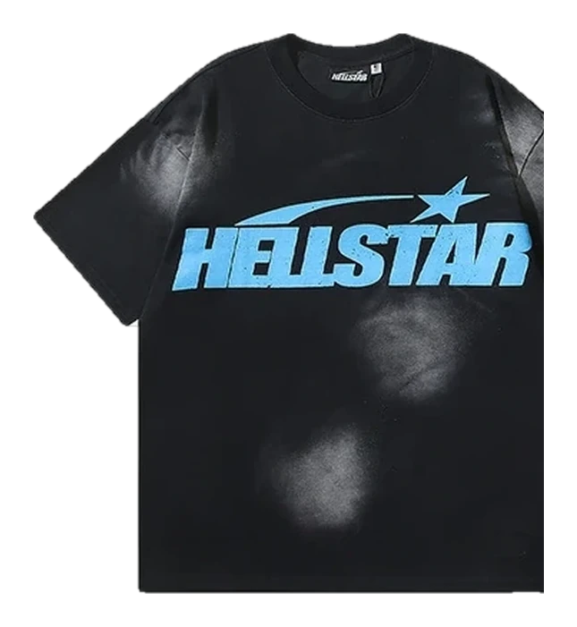 Hellstar-Style Washed Vintage Tee — Washed Black — No. 673