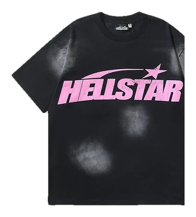 Hellstar-Style Washed Vintage Tee — Washed Black — No. 675