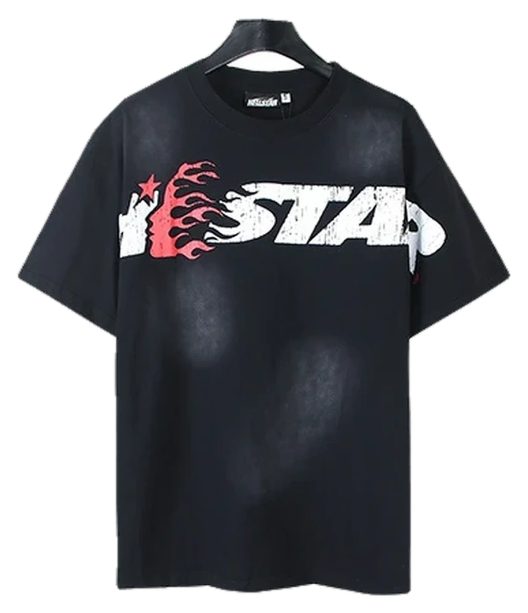 Hellstar-Style Washed Vintage Tee — Washed Black — No. 680