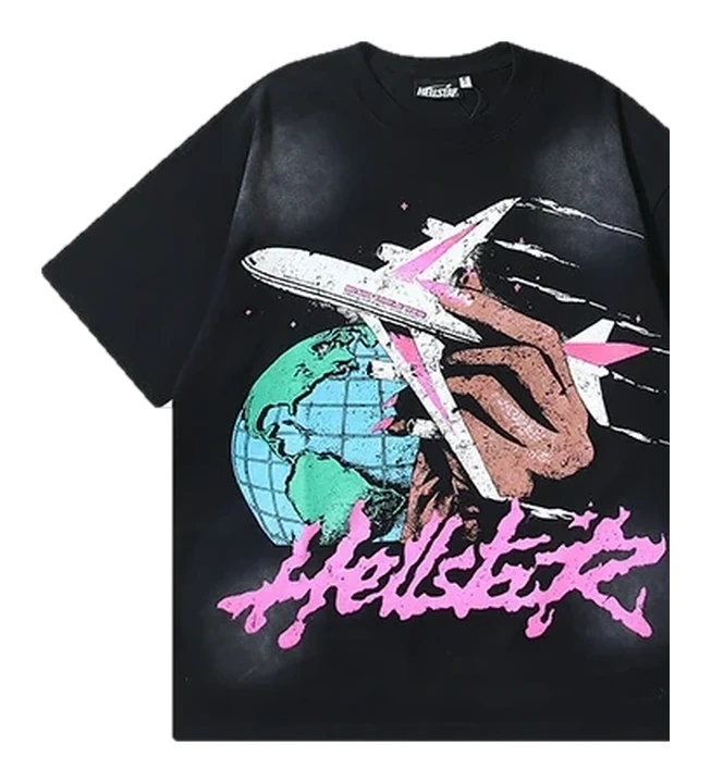 Hellstar-Style Washed Vintage Tee — Washed Black — No. 685