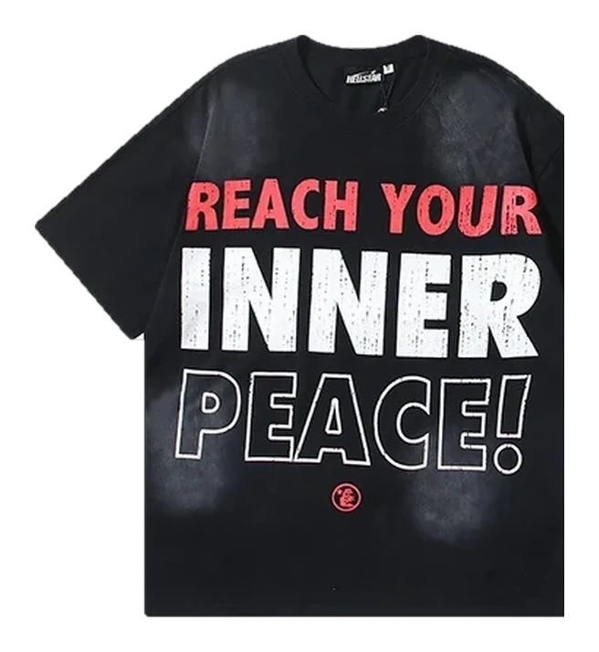 Hellstar-Style Washed Vintage Tee — Washed Black — No. 697