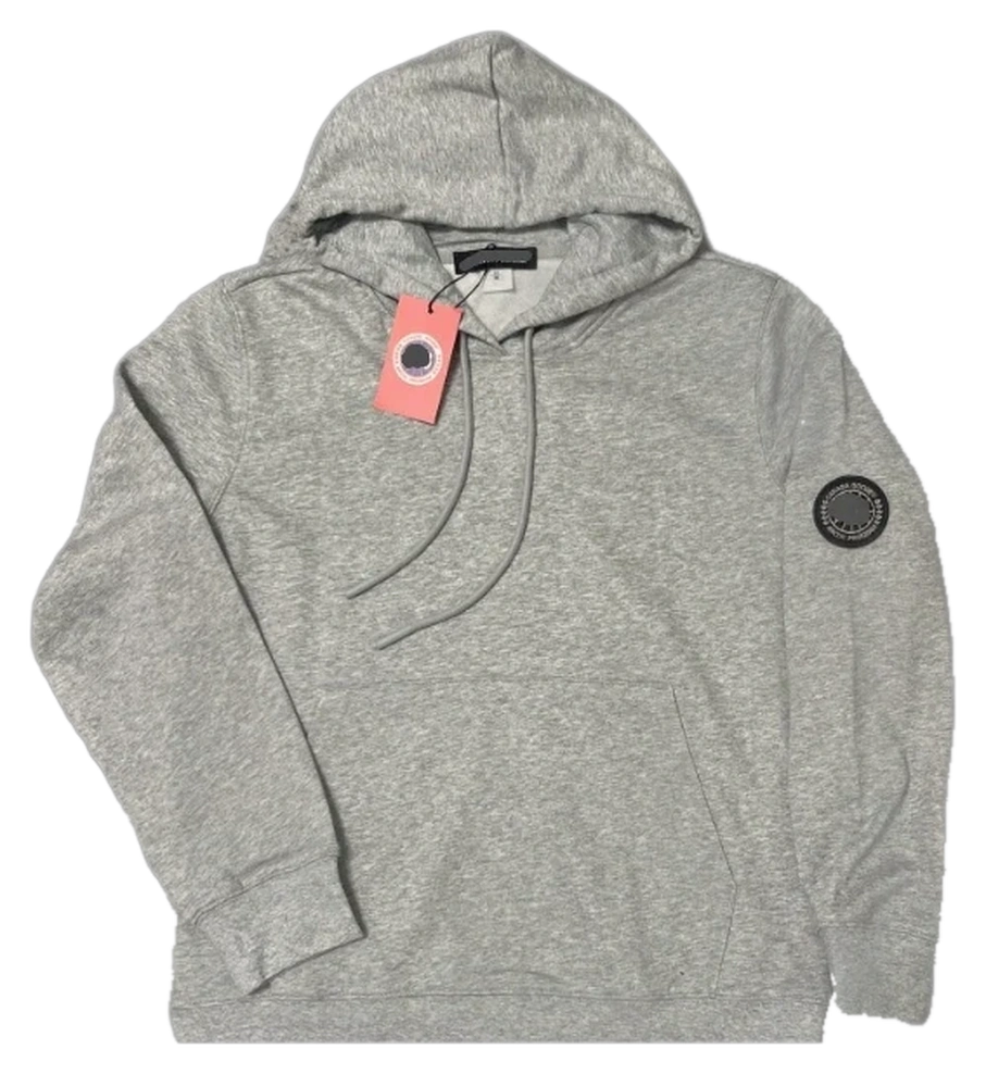Heavyweight 370g Hoodie — Grey — Black tab
