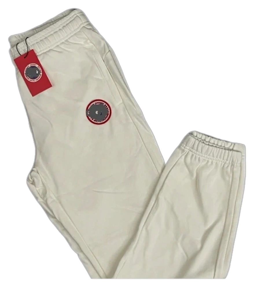 Heavyweight 370g Sweatpants — White — Red tab