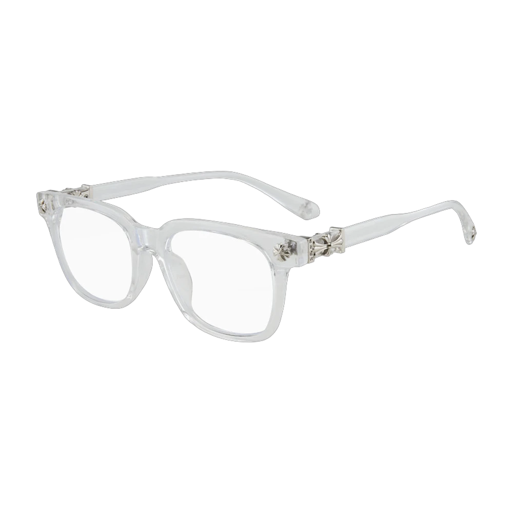 Cross Hinge Square Frame — Frost White