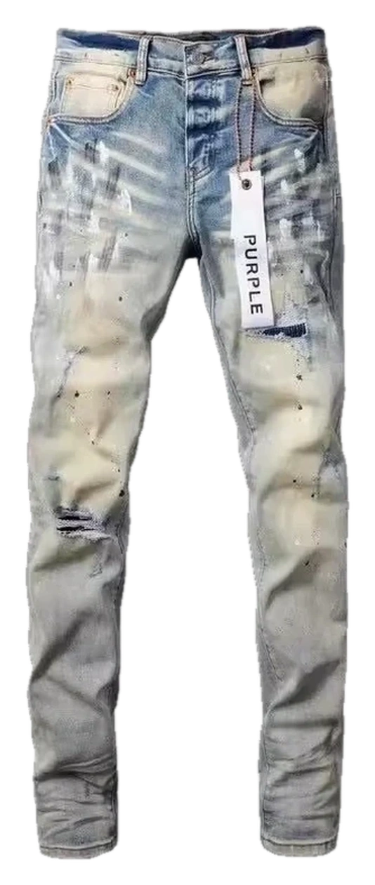 Distressed Embroidered Stretch Jeans — Wash No. 06