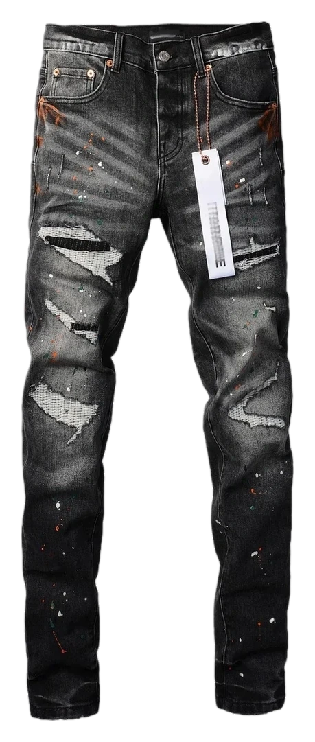 Distressed Embroidered Stretch Jeans — Wash No. 12