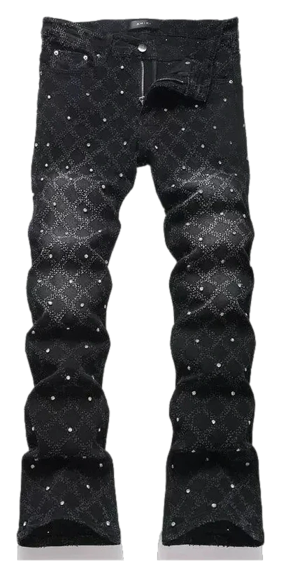 Distressed Embroidered Stretch Jeans — Wash No. 18
