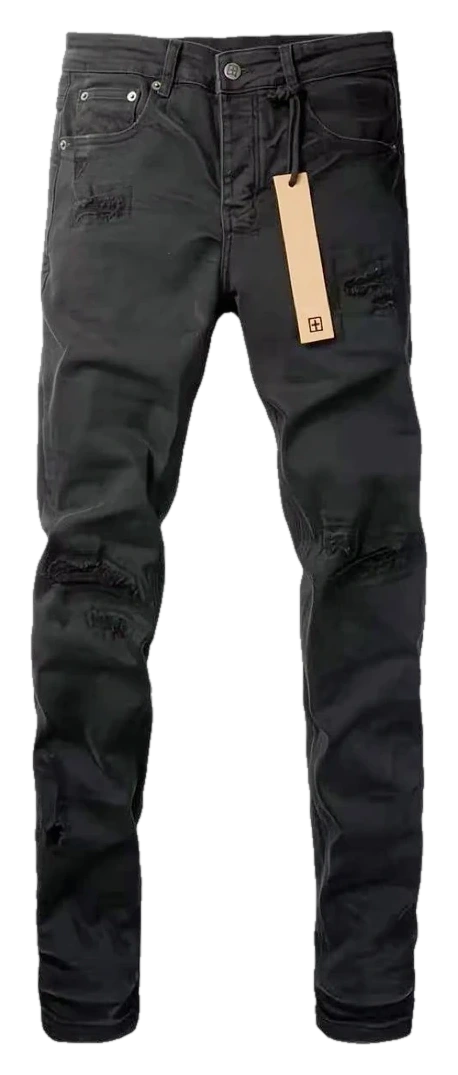 Distressed Embroidered Stretch Jeans — Wash No. 35