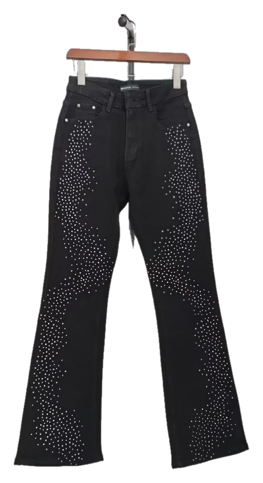 Distressed Embroidered Stretch Jeans — Wash No. 49