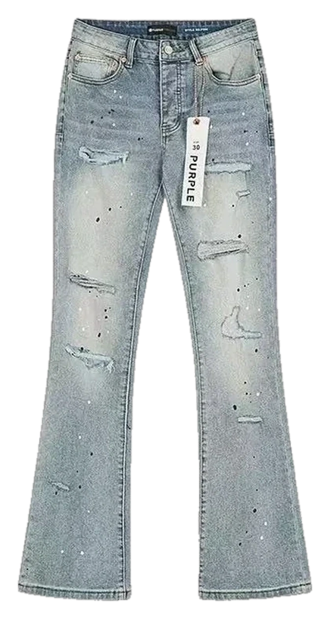Distressed Embroidered Stretch Jeans — Wash No. 60