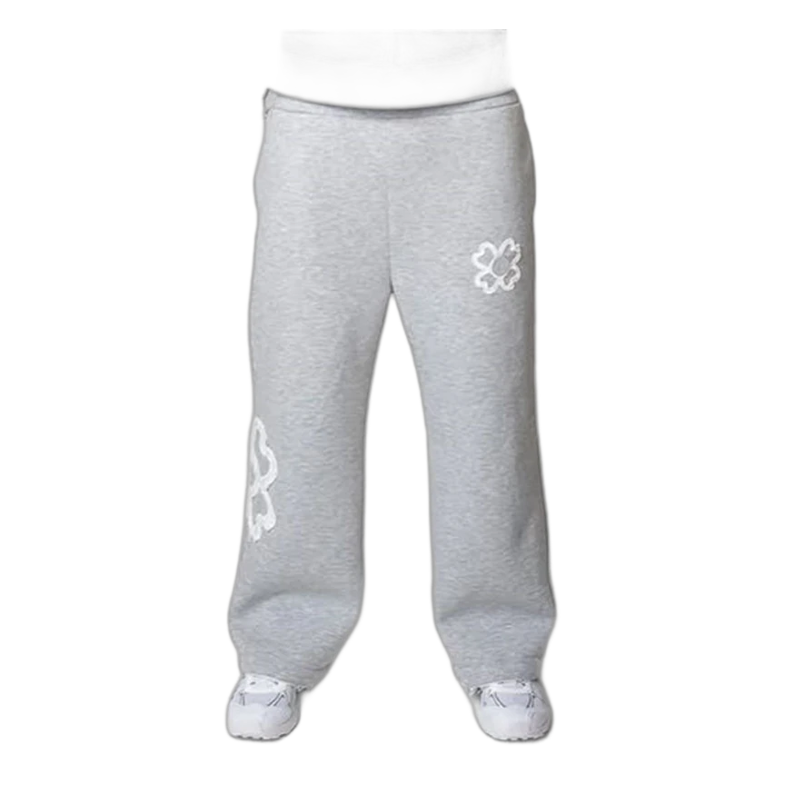 Clover Bloom Sweatpants — Heather Grey