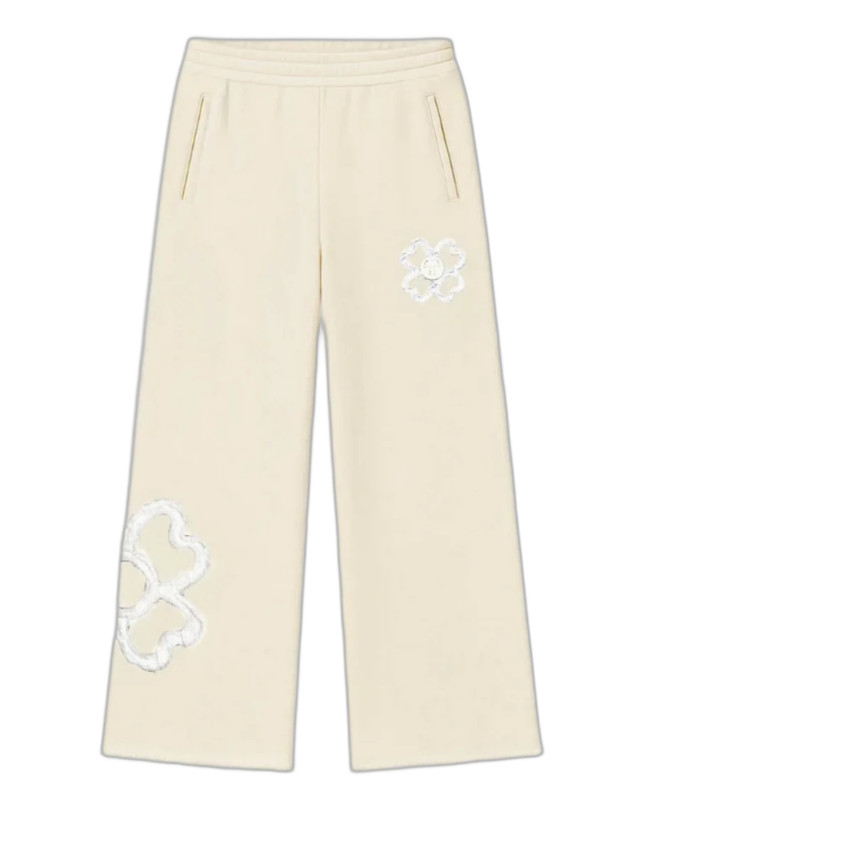 Clover Bloom Sweatpants — Apricot Cream